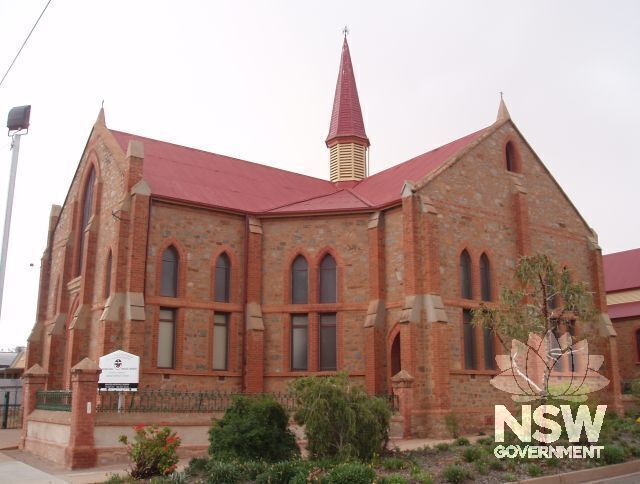 Façade of Wesley Uniting Church Broken Hill from Sulphide Street