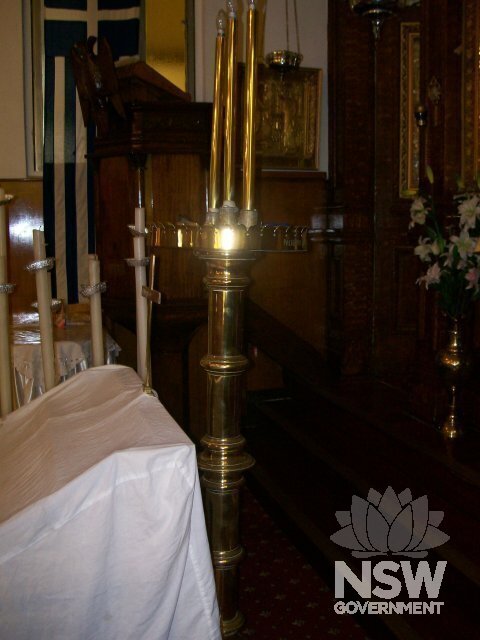 Original candle stand (donated 1899)
