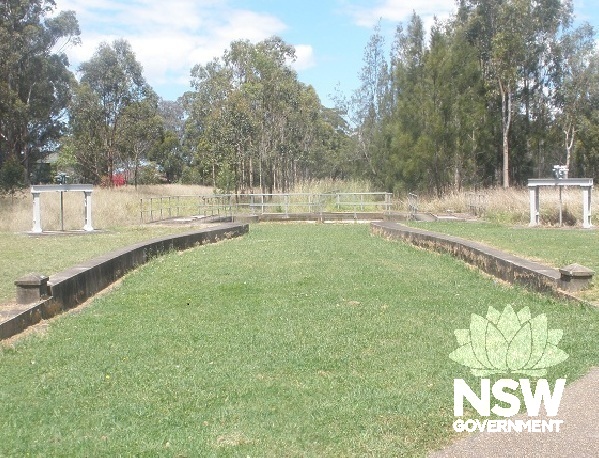 The Lower Canal infilled Sedimentation Chambers with associated valves (Penstocks), west of Pipehead, in 2014.