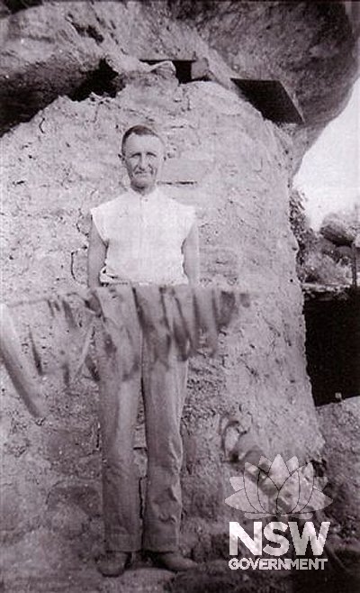 Valerio Ricetti, reclusive creator of the Hermit's Cave Complex, taken in 1938.