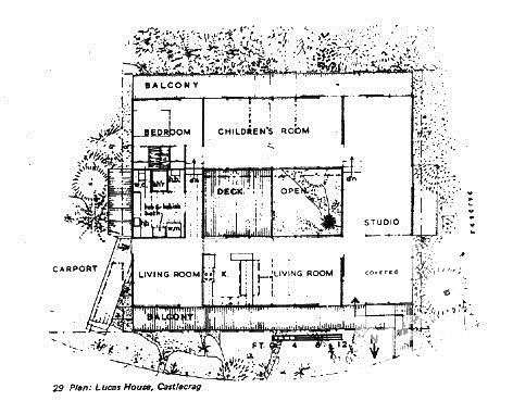The Glass House plans, originally piublished in Architecture Australia, October-December 1958, reprinted in Taylor, Jennifer, An Australian Identity: Houses for Sydney 1953-1963
