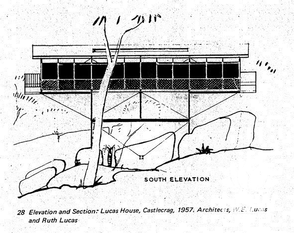 The Glass House South Elevation, originally piublished in Architecture Australia, October-December 1958, reprinted in Taylor, Jennifer, An Australian Identity: Houses for Sydney 1953-1963