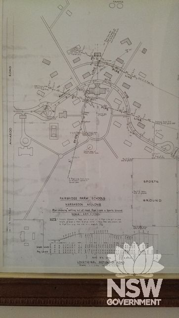 The site map in the Molong Museum - Fairbridge display collection: Main Hallway