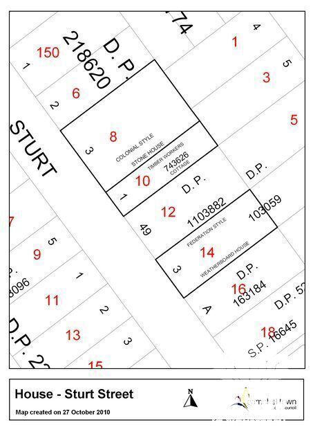 Watton Cottage   - listed curtilage (plan also shows nearby items)