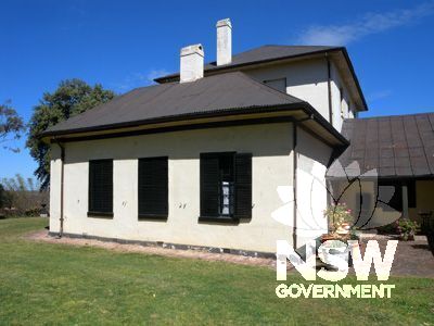 Denham Court house: side (north)  elevation, eastern end
