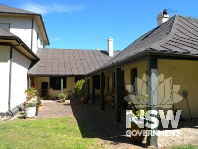 Denham Court house: side (north)  elevation - western end