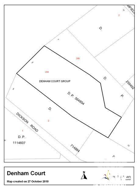 Denham Court  - listed curtilage. Note that the historic views between the house and the surrounding landscape (not within the listed area) also contribute to its heritage signficance.