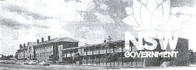 View from west in Aberdar Road of completed arts block 1966