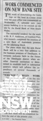 1500008b9.jpg - CRESSY ST - RURAL BANK - pg31 - Our Heritage Newspaper. Deniliquin Library LHFiles, taken by Ms. Lis Connor; RE: Deniliquin Council Heritage Inventory Photographs - 1500008b9.jpg