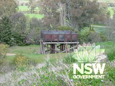 Gundagai Railway water-tank, looking south