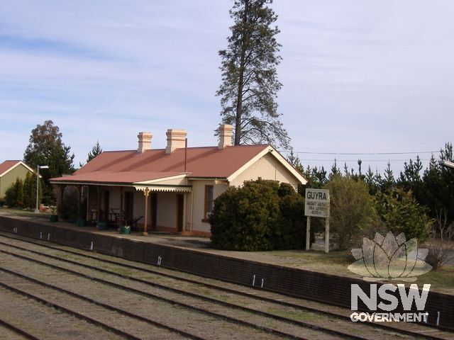 Guyra Railway Station and platform viewed from the north east.