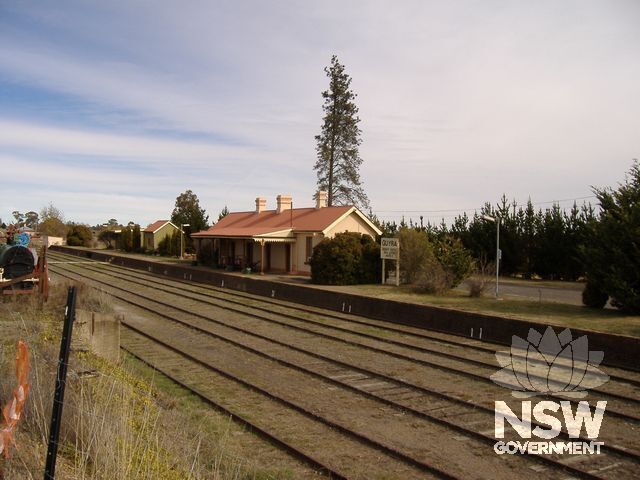 Guyra Railway Station viewed from the eastern side.
