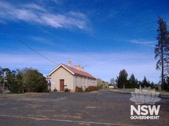 Guyra Railway Station and carpark viewed from the north western side.