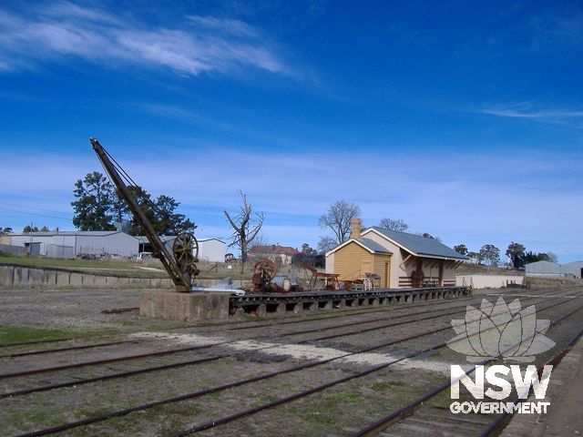 A large crane and goods shed situated to the south east of the Guyra Railway Station.