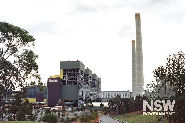 Eraring Power Station, viewed from the south, near the main entrance. (Doring Neg.411-09)