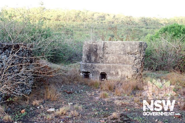 One of many concrete foundation structures & machinery bases around the site, all needing mapping, researching, recording & interpreting. This block was possibly for winding gear, as it is located in line with the headframe backstays. (Doring Neg.304.20)