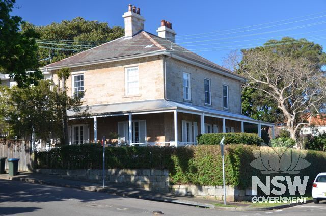 Greenwich House is a stone colonial Georgian residence is the oldest building in Lane Cove and gave the suburb of Greenwich its name. View from South West.