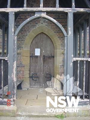 Church of the Holy Innocents-wooden detailed porch