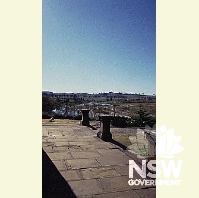 Looking out from Aberglasslyn's verandah. Largely in its c1860 form it is patent physical evidence of the high expectations of colonial settlers of the 1830s and early 1840s and the severity of the economic crash of the 1840s.