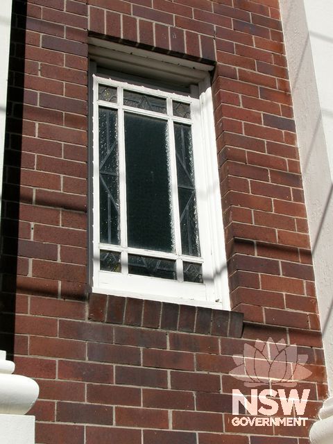 Masonic Hall, 38-40 Station St Newtown - window detail