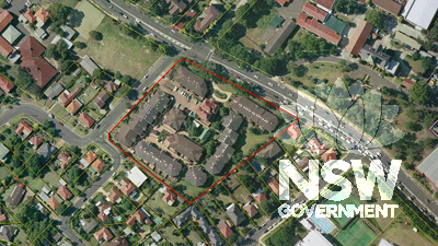 Satellite view of site of Squireville, 512-550 Victoria Rd Ryde Source: NSW Lands Dept