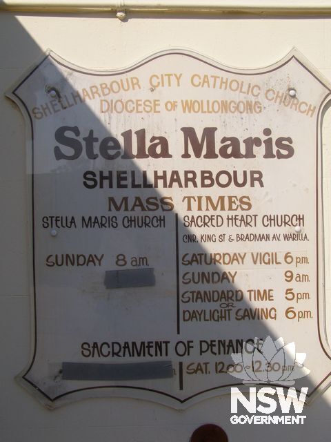 Stella Maris Catholic Church sign.