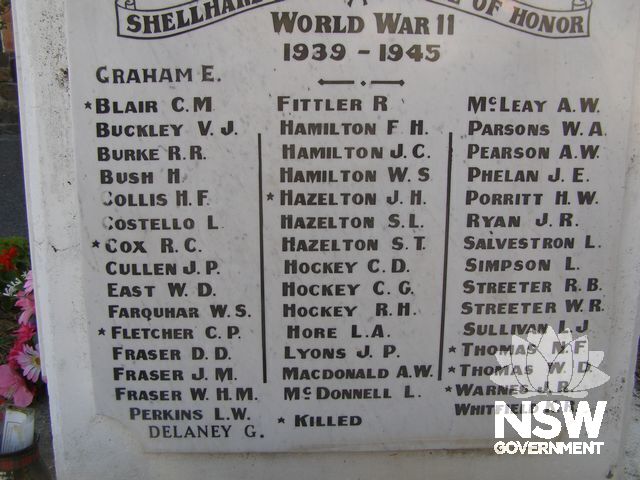 World War II 1939-1945 Plaque (south).