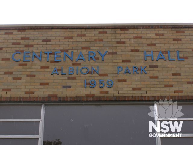 Centenary Hall Sign.