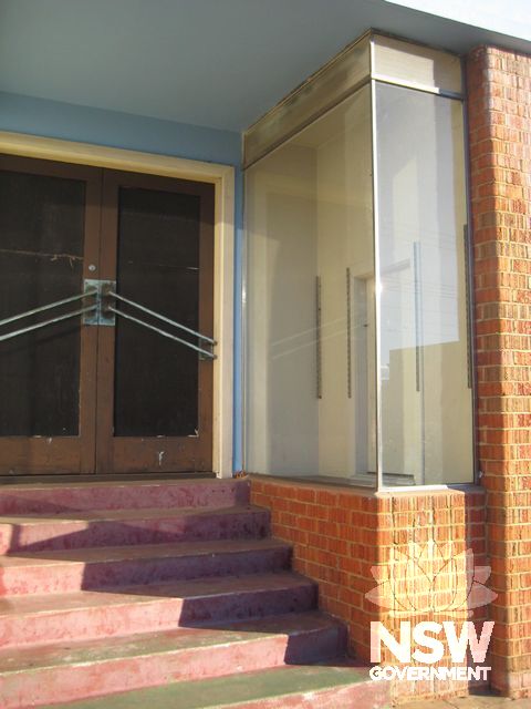 Entry stairs, windows and detailing.