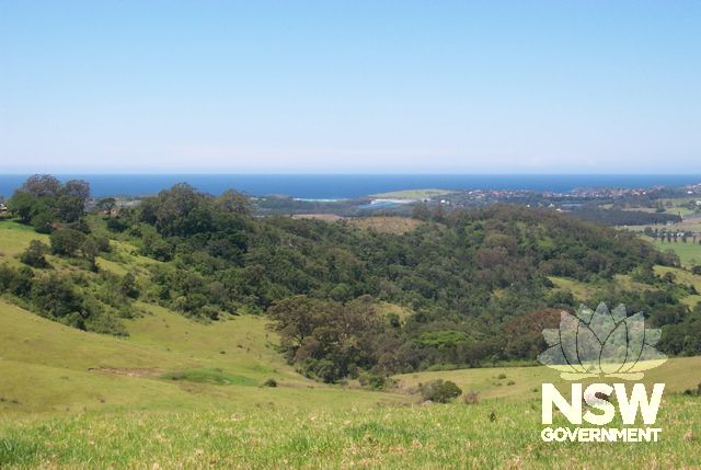 View from The Hill farm looking south east towards Kiama over Bellmont Land