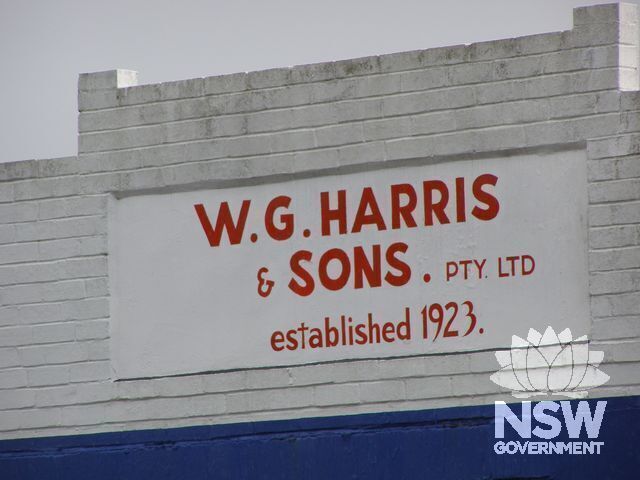 WG Harris and Sons Garage Sign.