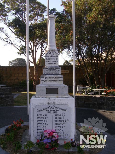 Boer War Memorial (south elevation).