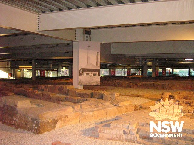 Archaeological display of the former Fitz Roy Iron Works, basement carpark, Highlands Marketplace