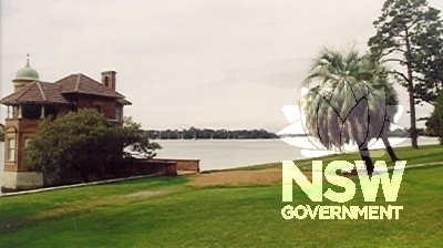 Thomas Walker Convalecense Hospital Grounds - northern foreshore view of Parramatta River and city beyond.