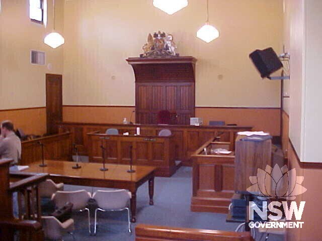 The courtroom of Taree Courthouse