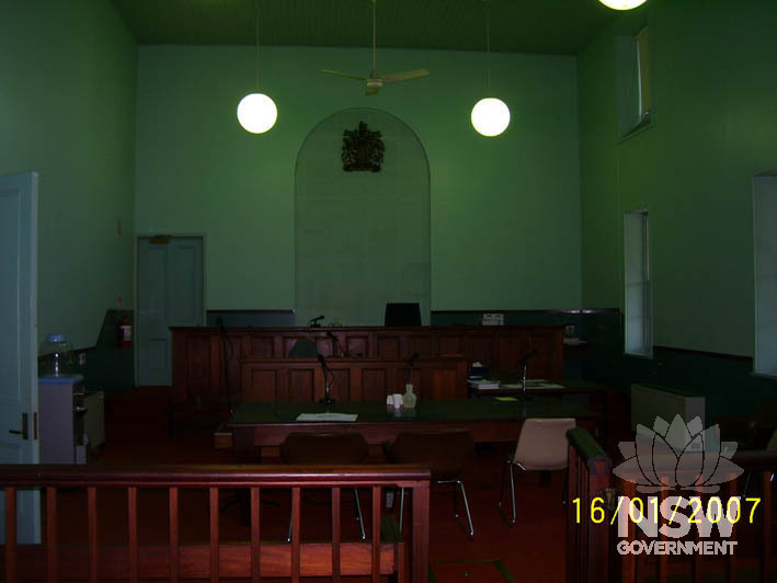 The courtroom in Coonabarabran Courthouse