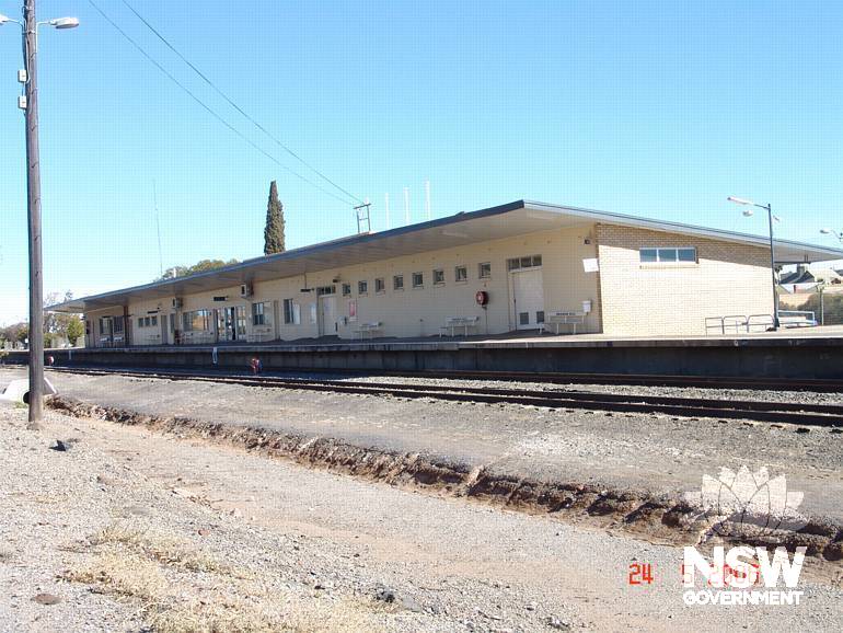 Broken Hill Station- current station building viewed from track side
