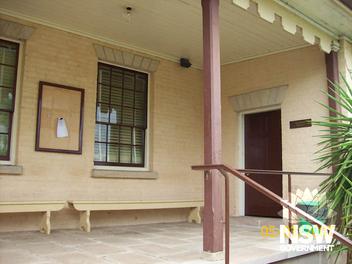 Front verandah and entrance of Windsor Courthouse.
