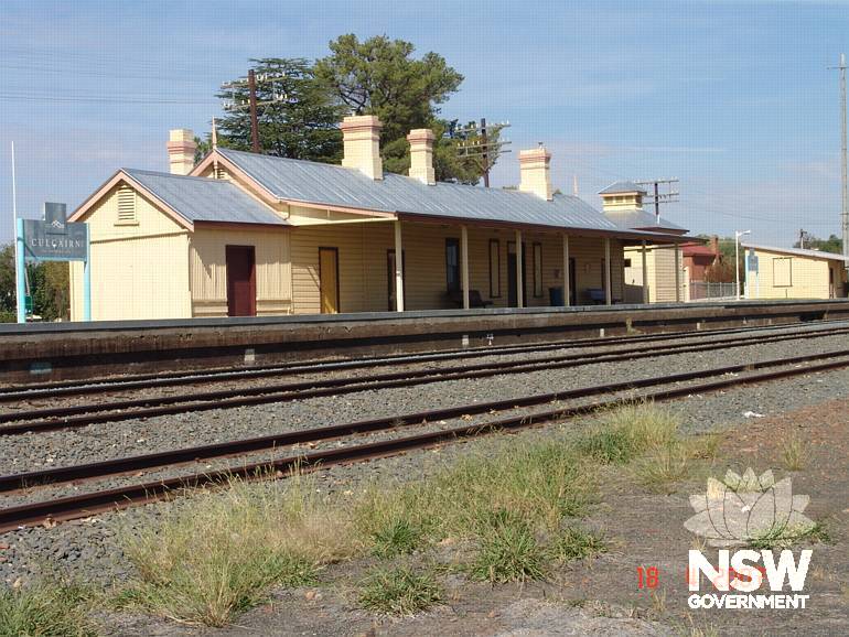 Culcairn Railway Precinct- platform and station buildings viewed from tracks