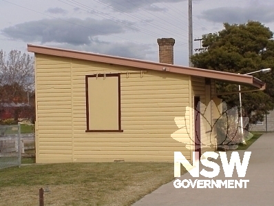Culcairn Railway Precinct- Per way office viewed from platform level, n.d.