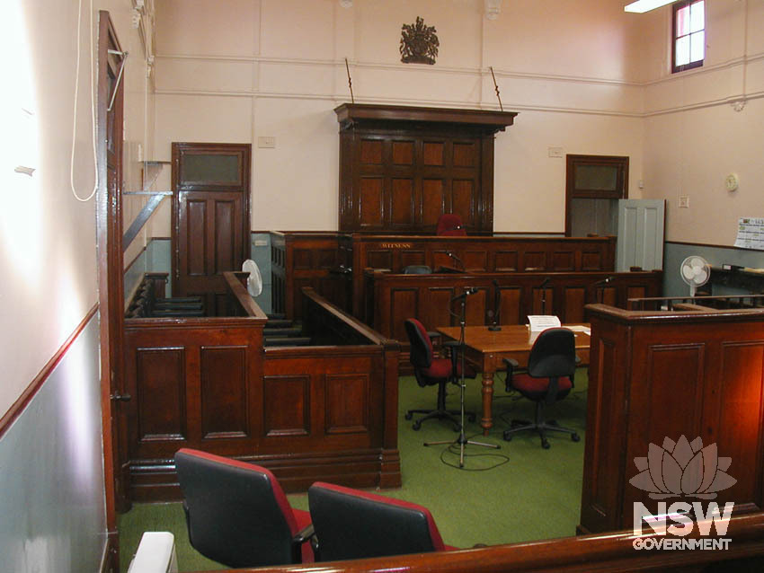 The courtroom of Temora Courthouse.