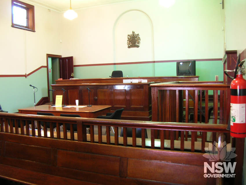 The courtroom of Tumut Courthouse.