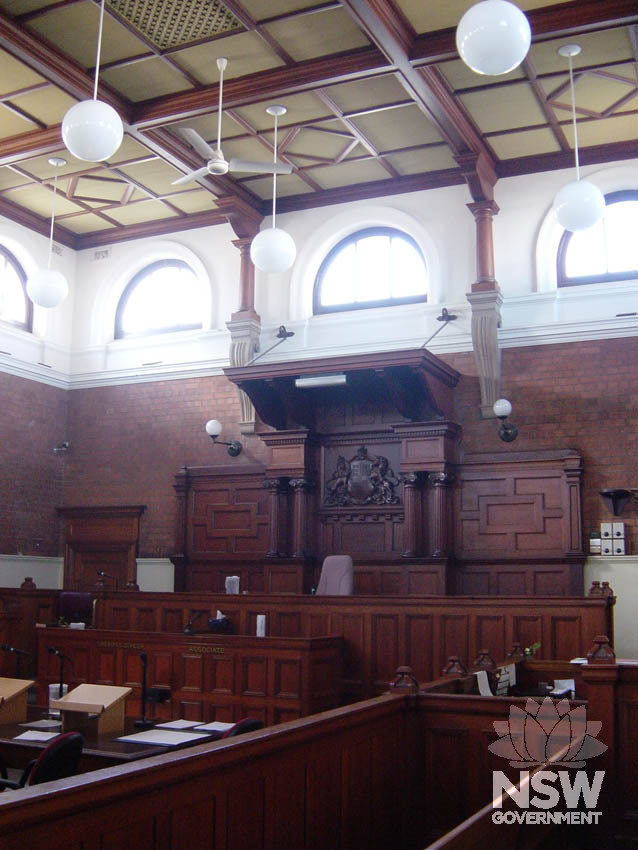 The courtroom of Wagga Wagga Courthouse.