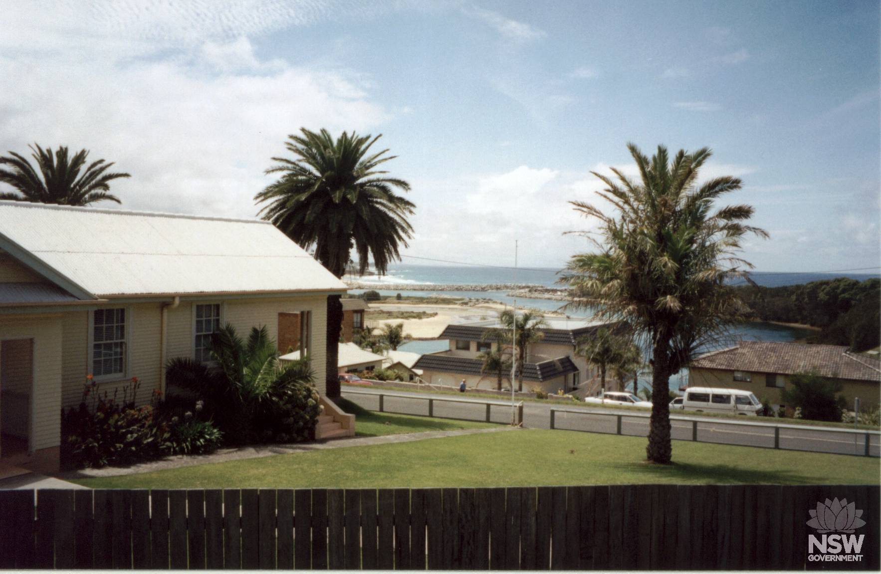 View of Narooma Courthouse in its coastal setting.