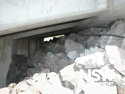 View under western abutment endspan