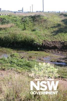 Old bridge alignment looking north