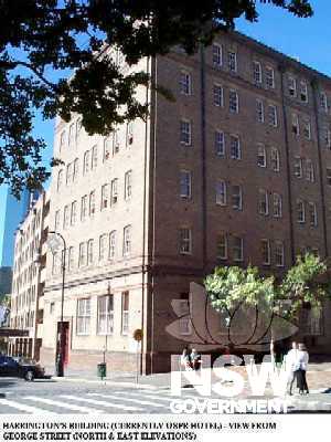 Harrington's Buildings (currently OPSR Hotel) view from George Street, north and east elevations 1997