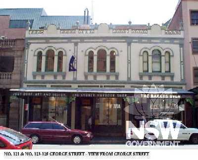 121 and Nos 123-125 George Street, view from George Street (East Elevation) 1997
