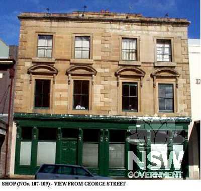 Shops (Nos 107-109) - View from George Street 1997