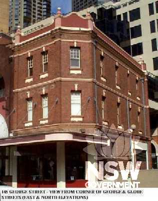 145 George Street, view from corner of George and Globe Streets (East and North elevations) 1997